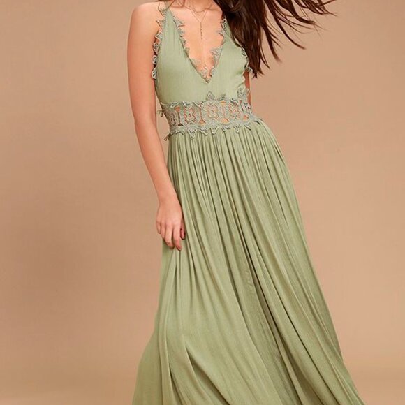 LULUS Green XL Maxi Dress - Never Worn - Tags On - Picture 1 of 8